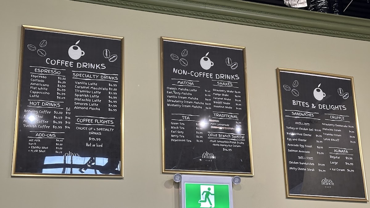 Olive Branch Cafe Menu - Image 1